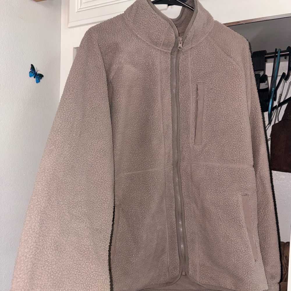 Goodfellow & Co Taupe Fleece Jacket